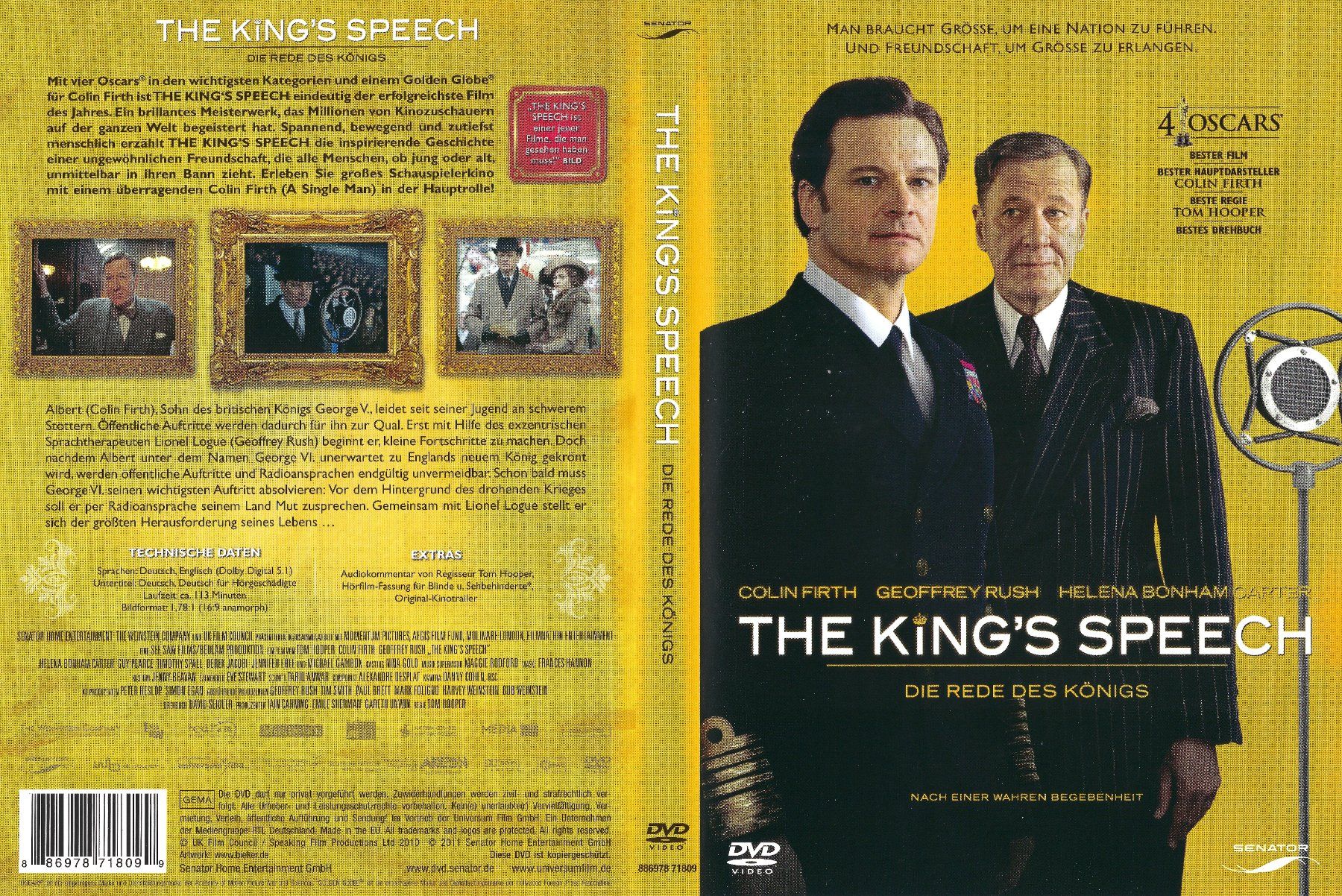 Tutti i DVDs: The King’s Speech (2010) – Usato da Zürich venduto da Cineasten