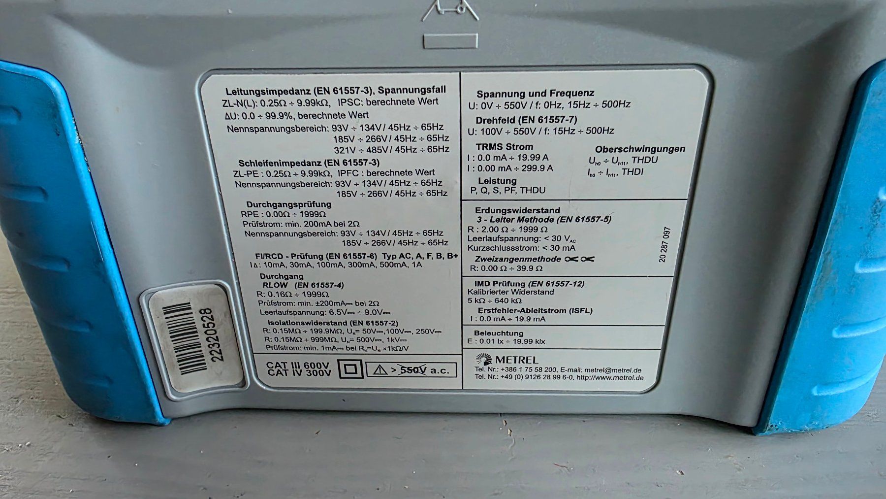 Misurare: Installationstester Metrel EurotestXE MI 3102 BT – Usato da Boniswil venduto da LakeSide_Boniswil 3