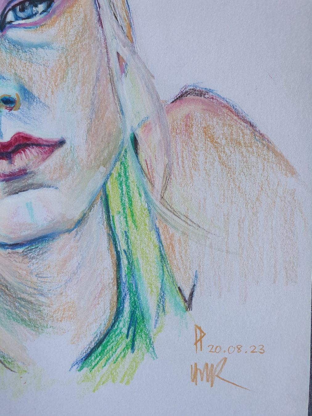 Tableaux: Porträt "Jules", Farbstift A4 – Neuf (Voir description) à Wimmis par hel_m26m 2