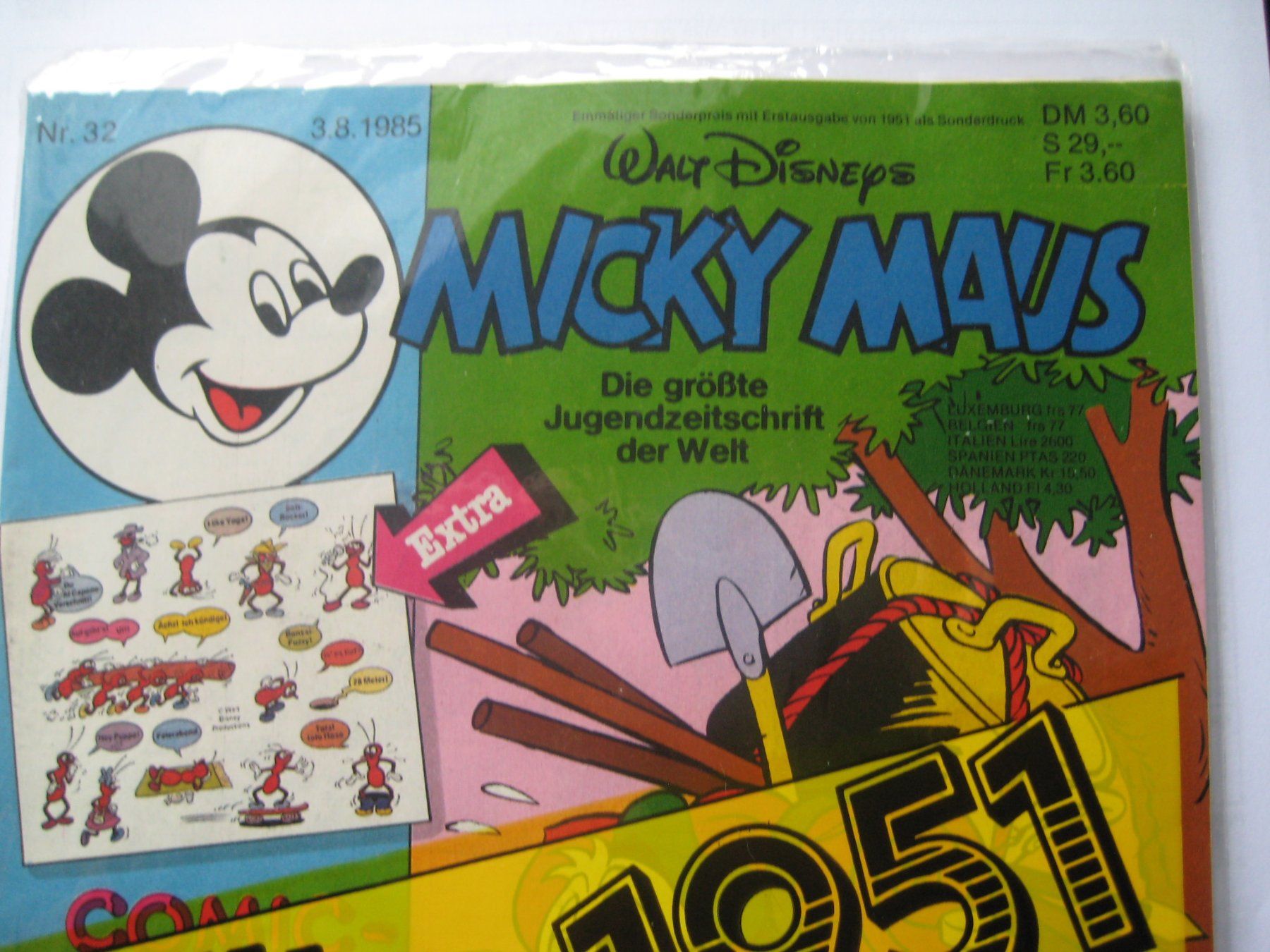 Fumetti: Micky Maus Sonderheft mit Erstausgabe 1951 – Nuovo e nell'imballaggio originale da Wichtrach venduto da christaN2 2