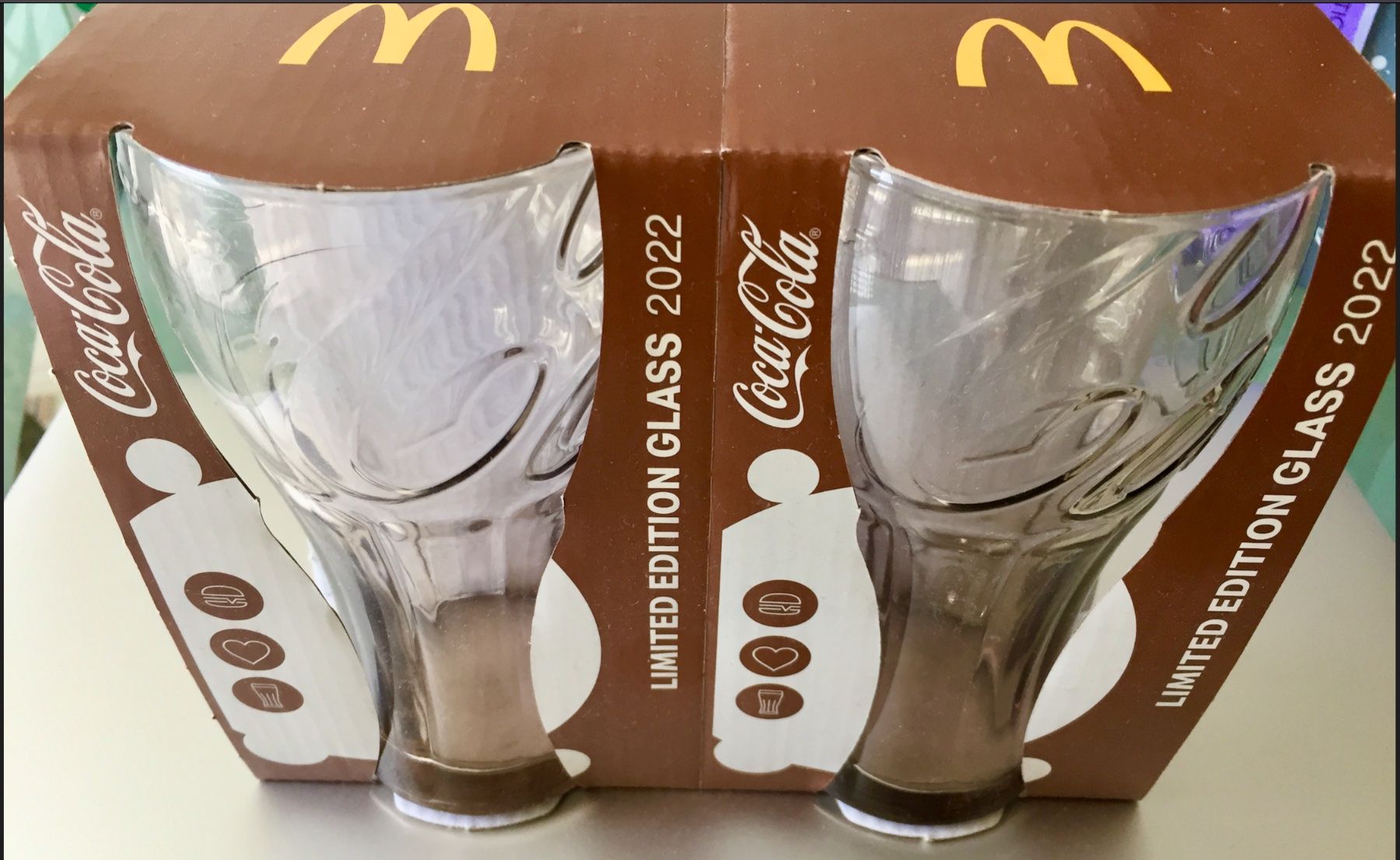 Mc Donald's Bicchieri: 2XMcDonnalds Coca-Cola Glas Limited Edition 2022 – Nuovo e nell'imballaggio originale da Aarau venduto da Angi-007 2