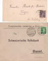 Tellknabe auf Brief: 2 Umschläge
