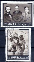AJMAN 1968 MENSCHENRECHTE 2 MARKEN GESTEMPELT - M345