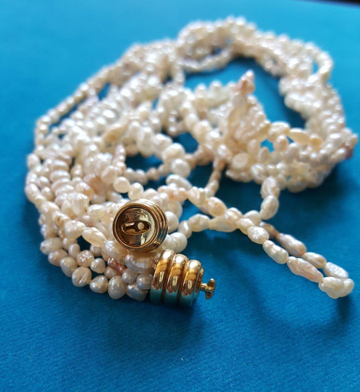 Ketten: 18 Karat 750 Gold Perlen Collier – Gebraucht aus Wald ZH von Aniade 3