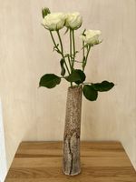 Atelier Keramik Vase 26cm signiert, Naturbrand Steinzeug