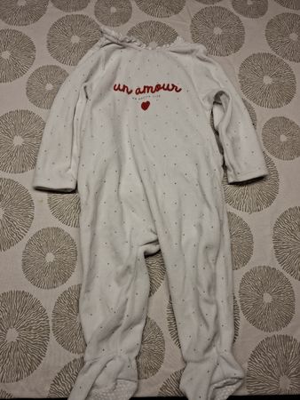 Pyjama bébé/enfant "un amour", doux pour l'hiver!
