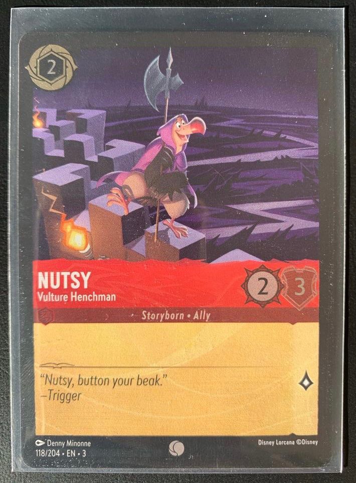 Disney Carte collezionabili: Lorcana FOIL NUTSY 118/204 EN-3 Common – Usato da Lugano venduto da VlaseCard