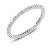 Ring Alliance fein Eternity Klassiker Zirkonia 925 Silber 52