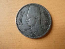 Aegypten 1939, 10 Piastres   Silber 13.90 g  33 mm