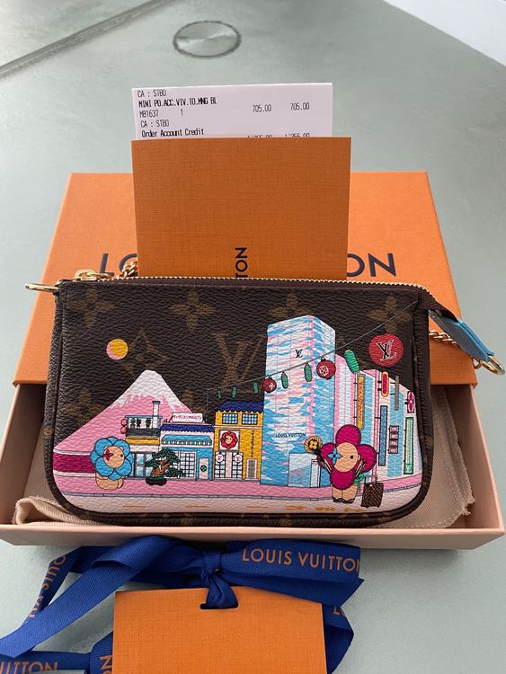 Louis Vuitton Vivienne Mini Pochette Accessoires Monogram Blue M81637