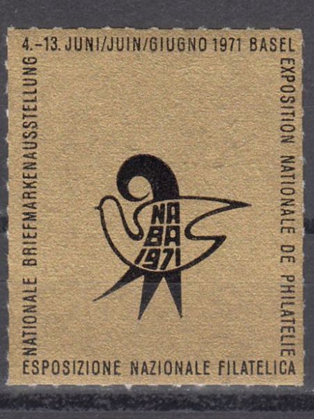 Tutti i francobolli: Vignette Naba Basel 1971,  ABC-Kat.-Nr. 1971.0012.b – Usato da Bürglen TG venduto da StampGraf