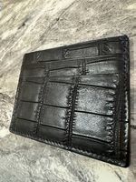 Porte-cartes en cuir d'alligator neuf