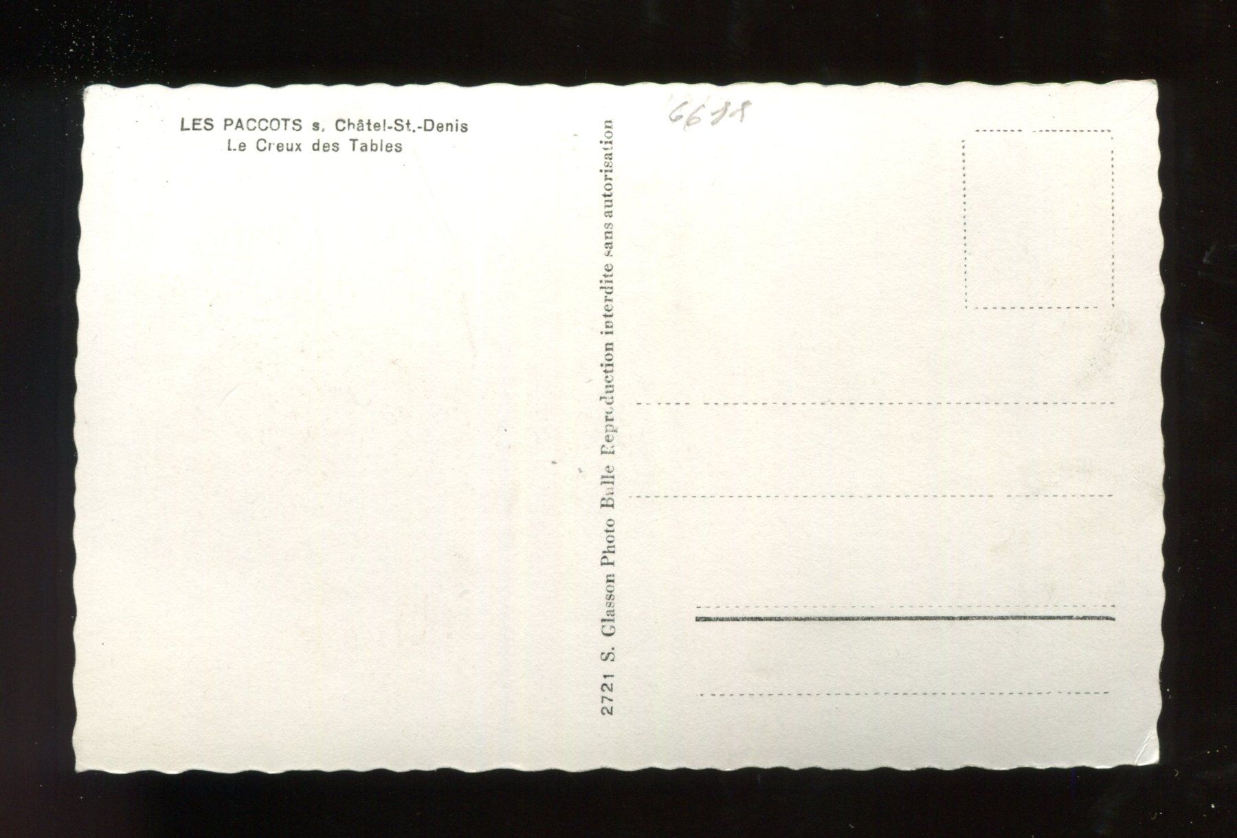 Cartoline postali: Chatel-St.Denis, Le Creux des Tables – Usato da Aarau venduto da Elmaar41 1