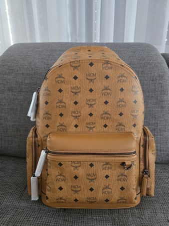 MCM Rucksack cognac mit Monogramm neu mit Etikett GROSS