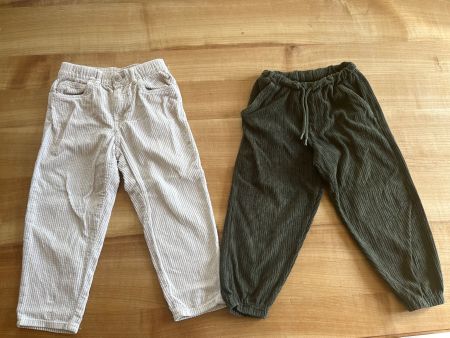 2 Hosen cord, loose fit, Grösse 104