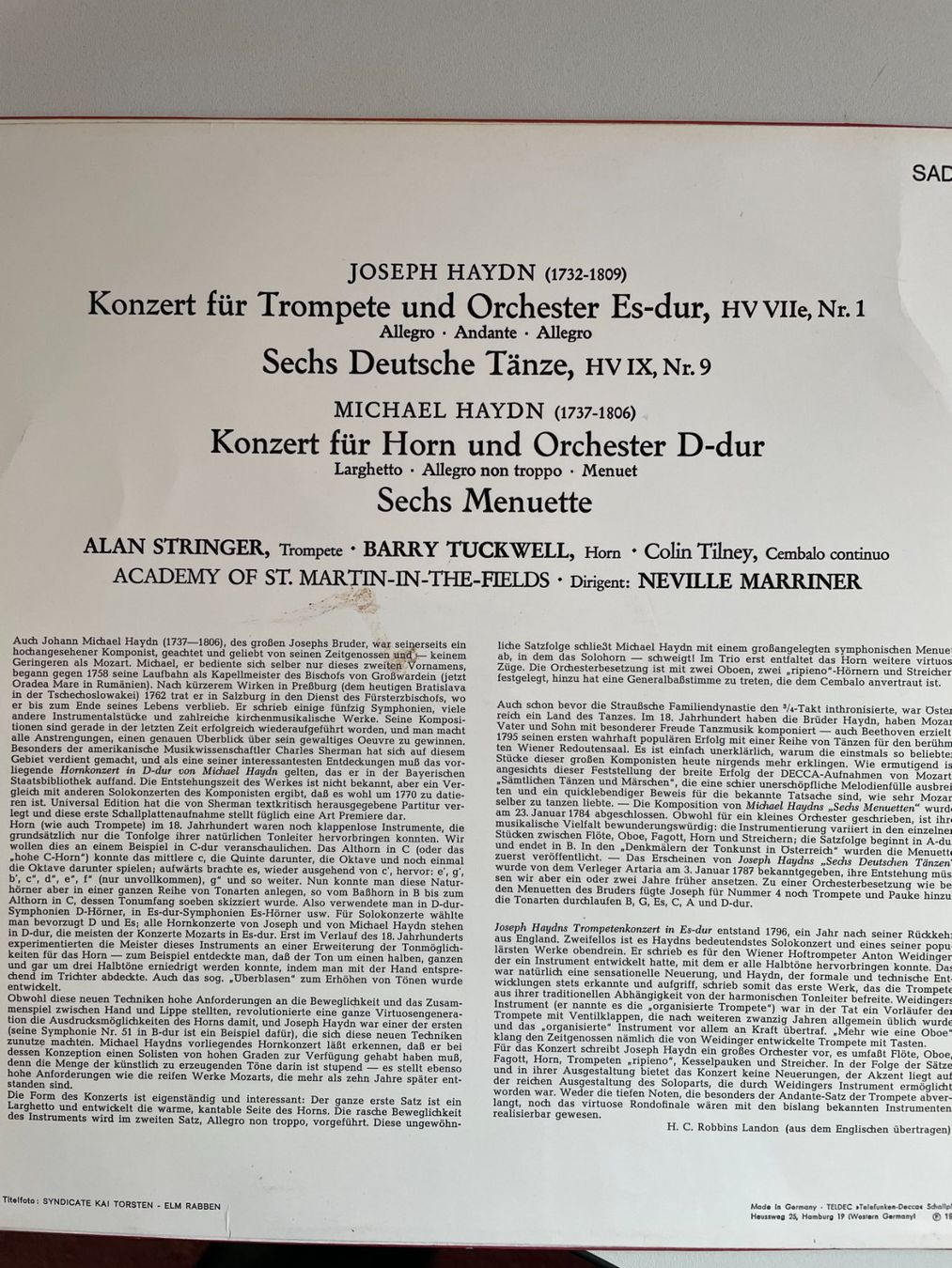 Schallplatten: 5 LP Trompeten- und Hornkonzerte – Gebraucht aus Appenzell Steinegg von Wurzlers 5