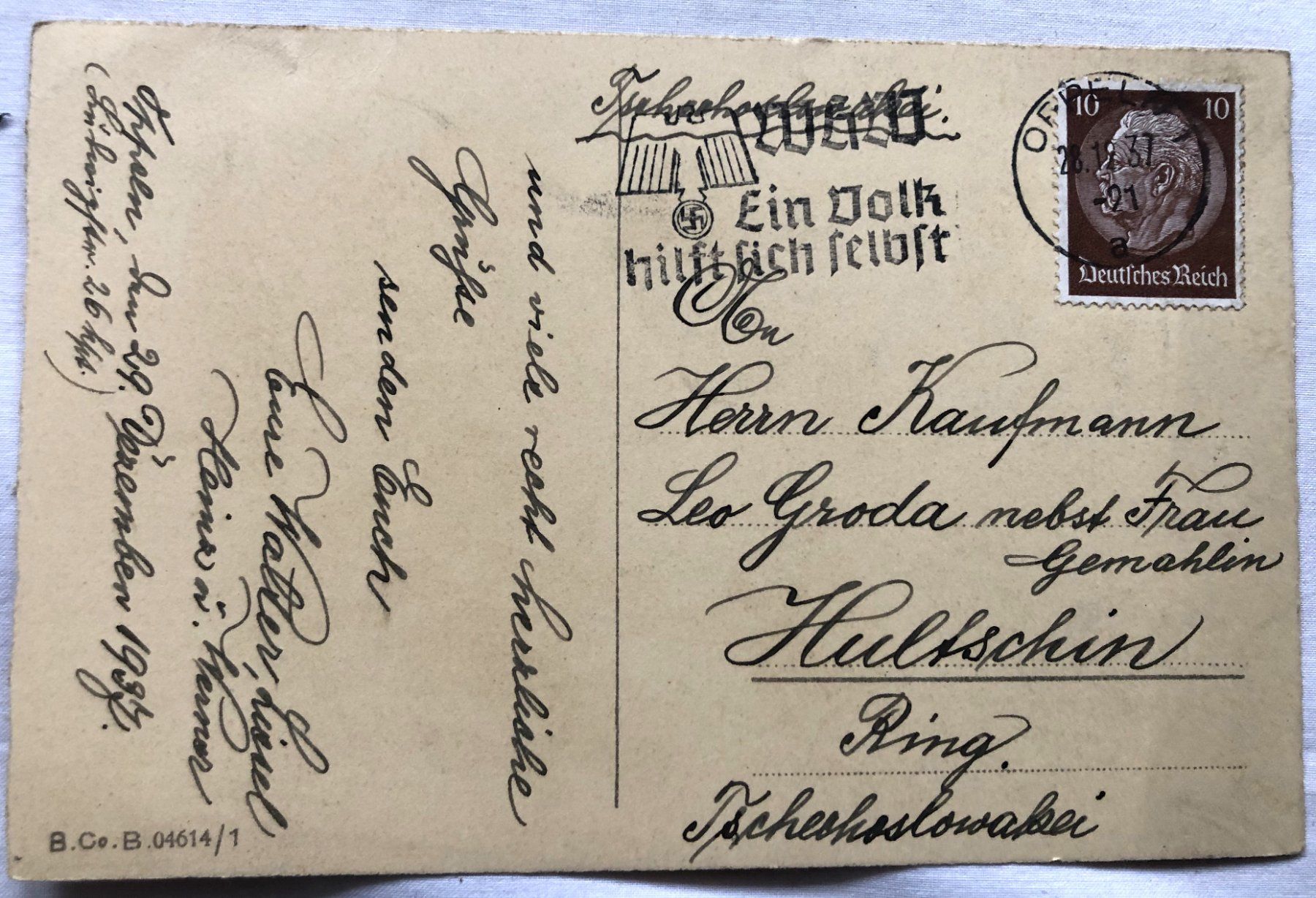 Cartoline postali: Neujahrespostkarte - DR - 1937 – Usato da Schaffhausen venduto da durruti 1