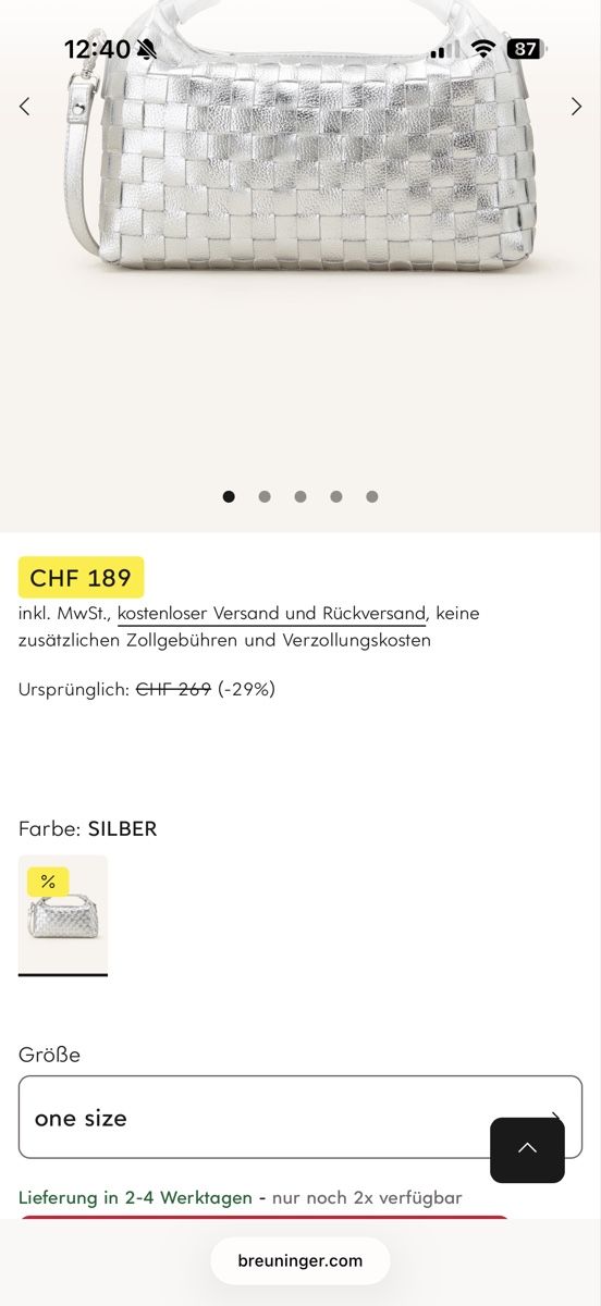 Taschen für Damen: Nunoo Handtasche (Leder) – Neu (gemäss Beschreibung) aus Humlikon von Markenmaus 6