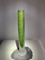 Stil Glasvase / Stangenvase – Grün Gerillt (Battuto)