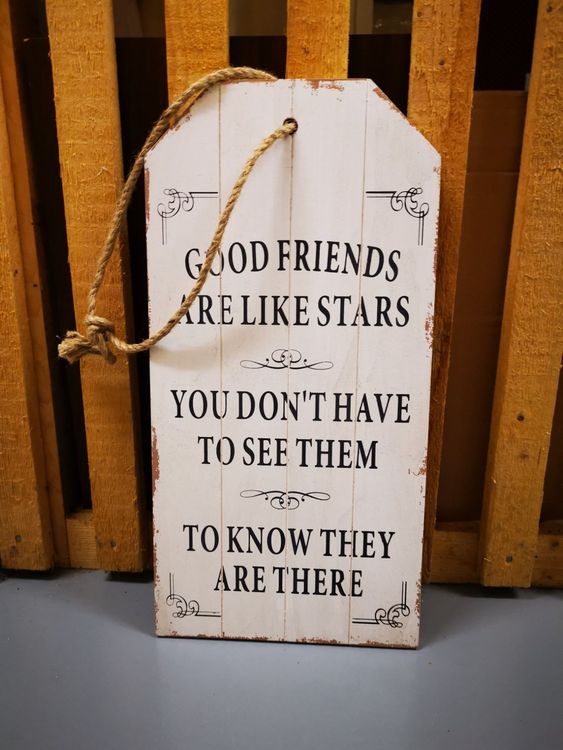 Dekobild mit Spruch 'Friends are like stars' Kaufen auf Ricardo
