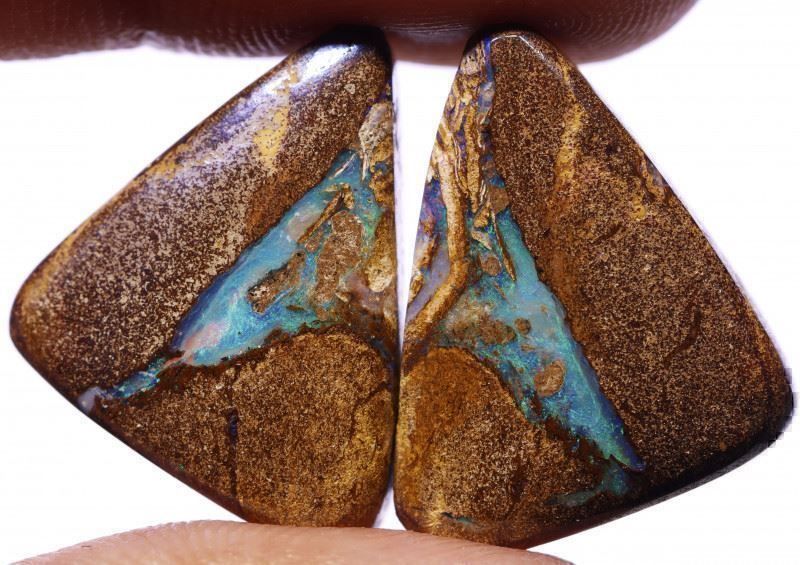 Pietre preziose: Australischer Boulder Opal Paar 32.80Cts – Nuovo (secondo la descrizione) da Bern venduto da Grindelwaldaus