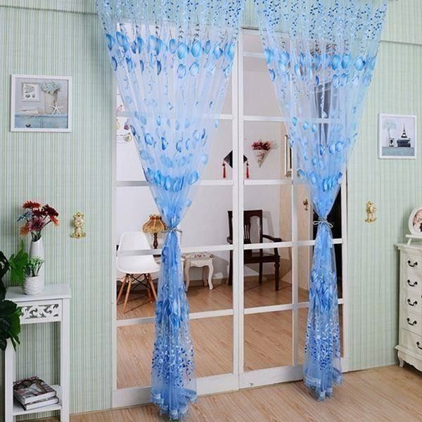 Tende: Blauer Vorhang mit Blumen (2 Stk.) – Nuovo e nell'imballaggio originale da Langenbruck venduto da Gumsi 1
