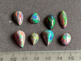 Opale sehr schönes Lot schwarze welo Opale Total 23.9ct.