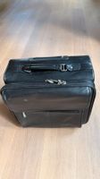 Schwarze Leder Rollkoffer Reisetasche WILSONS