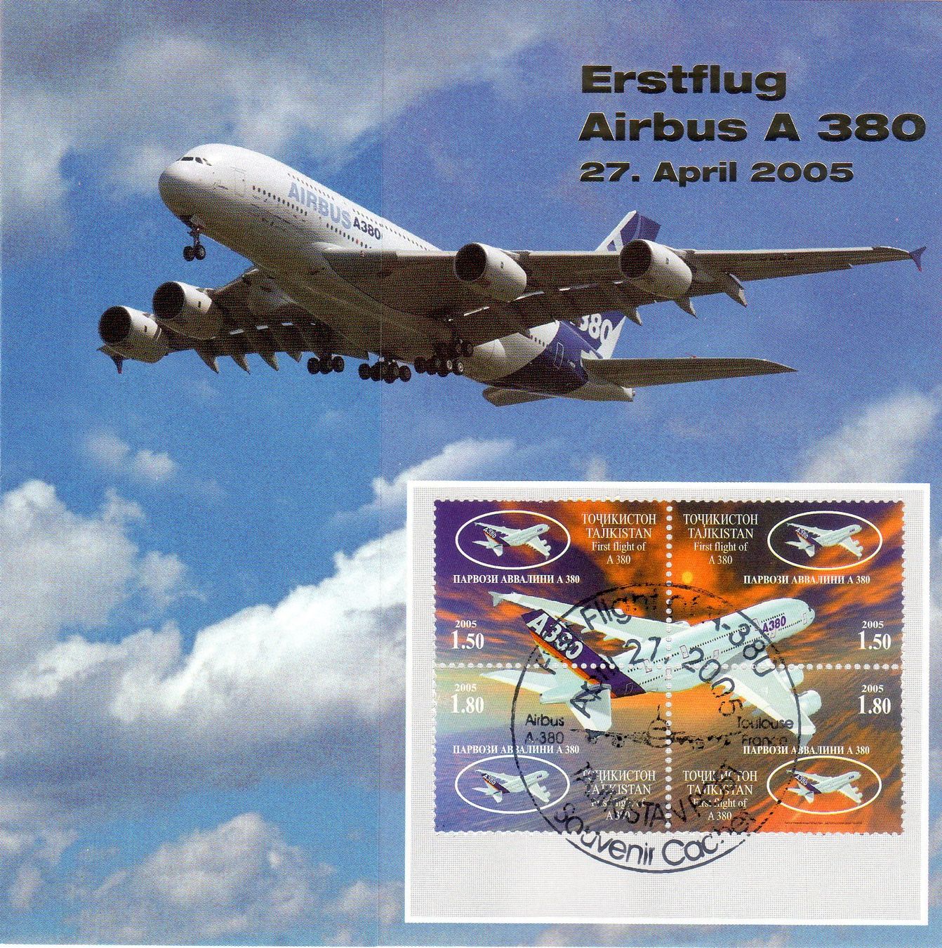 Tutti i francobolli: FOLDER ERSTFLUG AIRBUS A 300 27. APRIL 2005 - FL5 – Nuovo (secondo la descrizione) da Losone venduto da EM2019