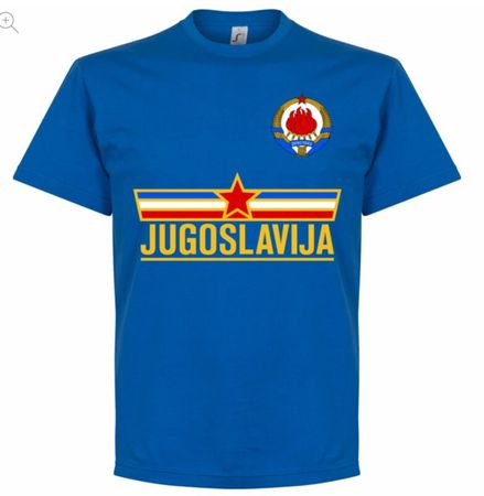 Jugoslawien Team T-Shirt - blau Gr. M