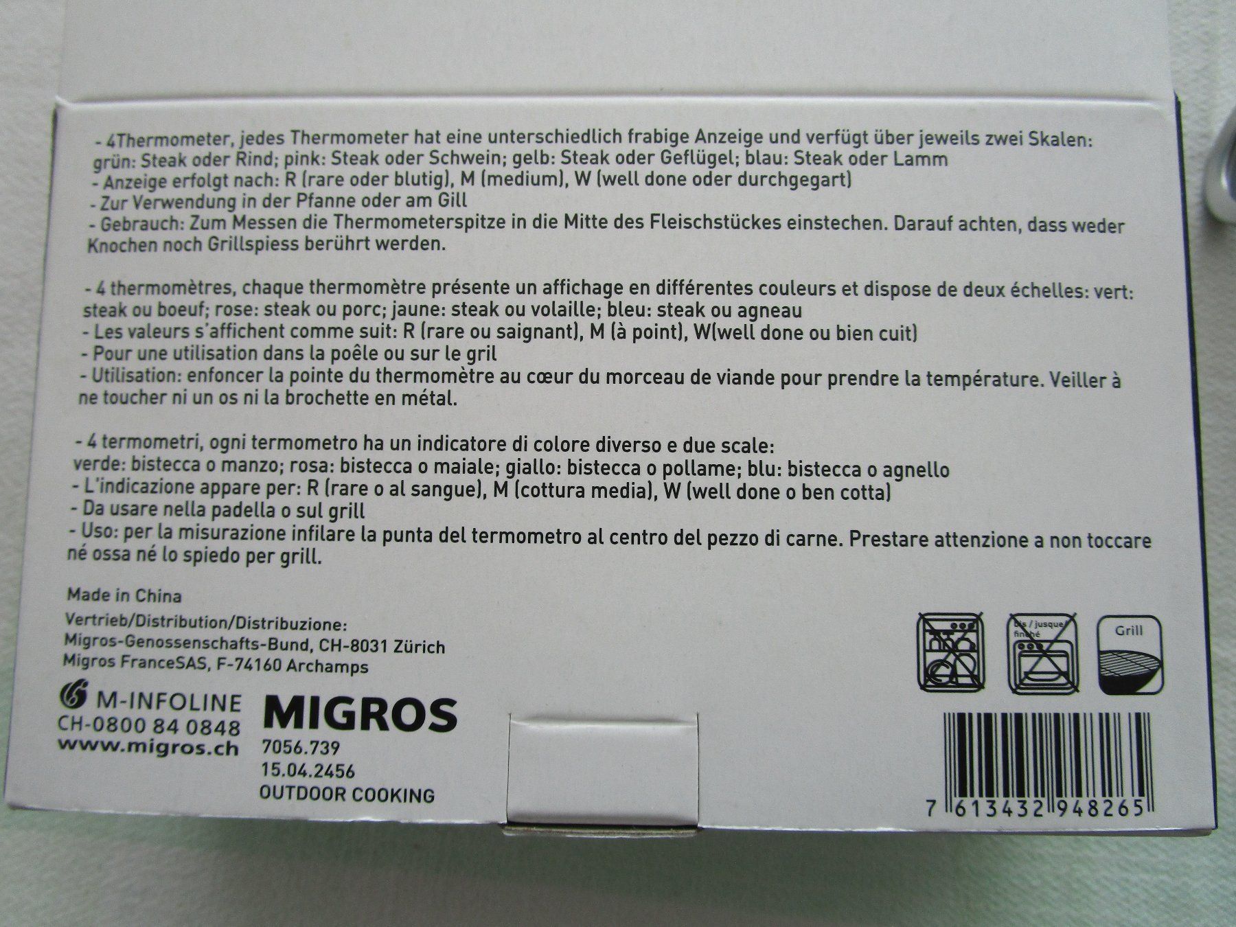 Altro per la casa: Fleischthermometer / Grillthermometer – Nuovo e nell'imballaggio originale da Grenchen venduto da Uhus15 4