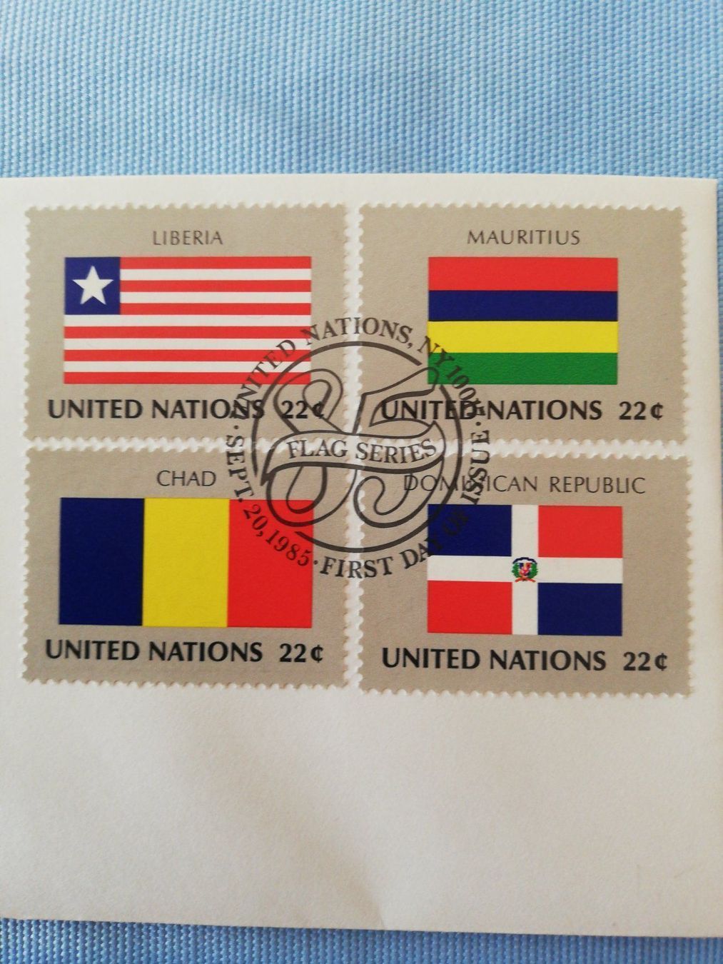 Tutti i francobolli: UNO Flaggenserie 1985 auf FDC – Usato da zumikon venduto da lotegrandote 1