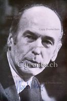 Valéry Giscard d'Estaign (1926-2020) Präsident F - Autogramm