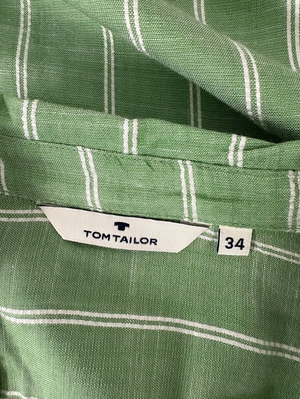 Tom Tailor Camicette: Tom Tailor Bluse Gr. 34 grün weiss gestreift – Nuovo (secondo la descrizione) da Regensdorf venduto da secondchancefashion 4