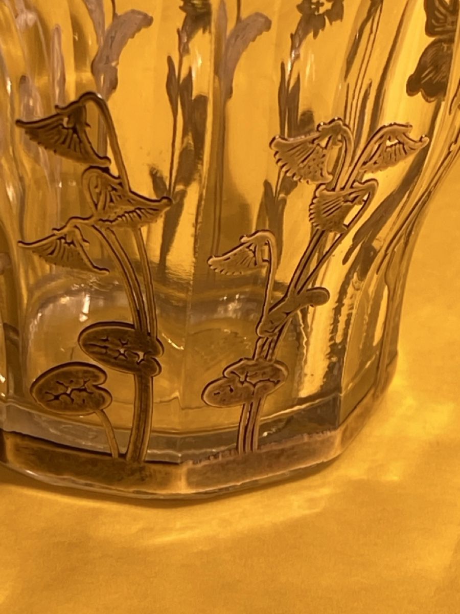 Duralex Bicchieri: Verre Duralex cerclé de fleurs argentées – Usato da Bevaix venduto da Dominixx52 3