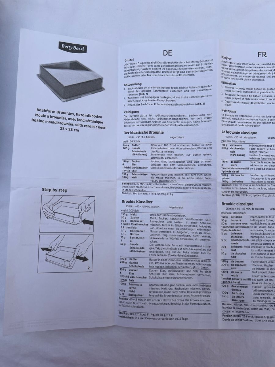 Betty Bossi Teglie da forno: Backform Betty Bossi Brownies – Nuovo e nell'imballaggio originale da Bachenbülach venduto da LarissaLaruss 4