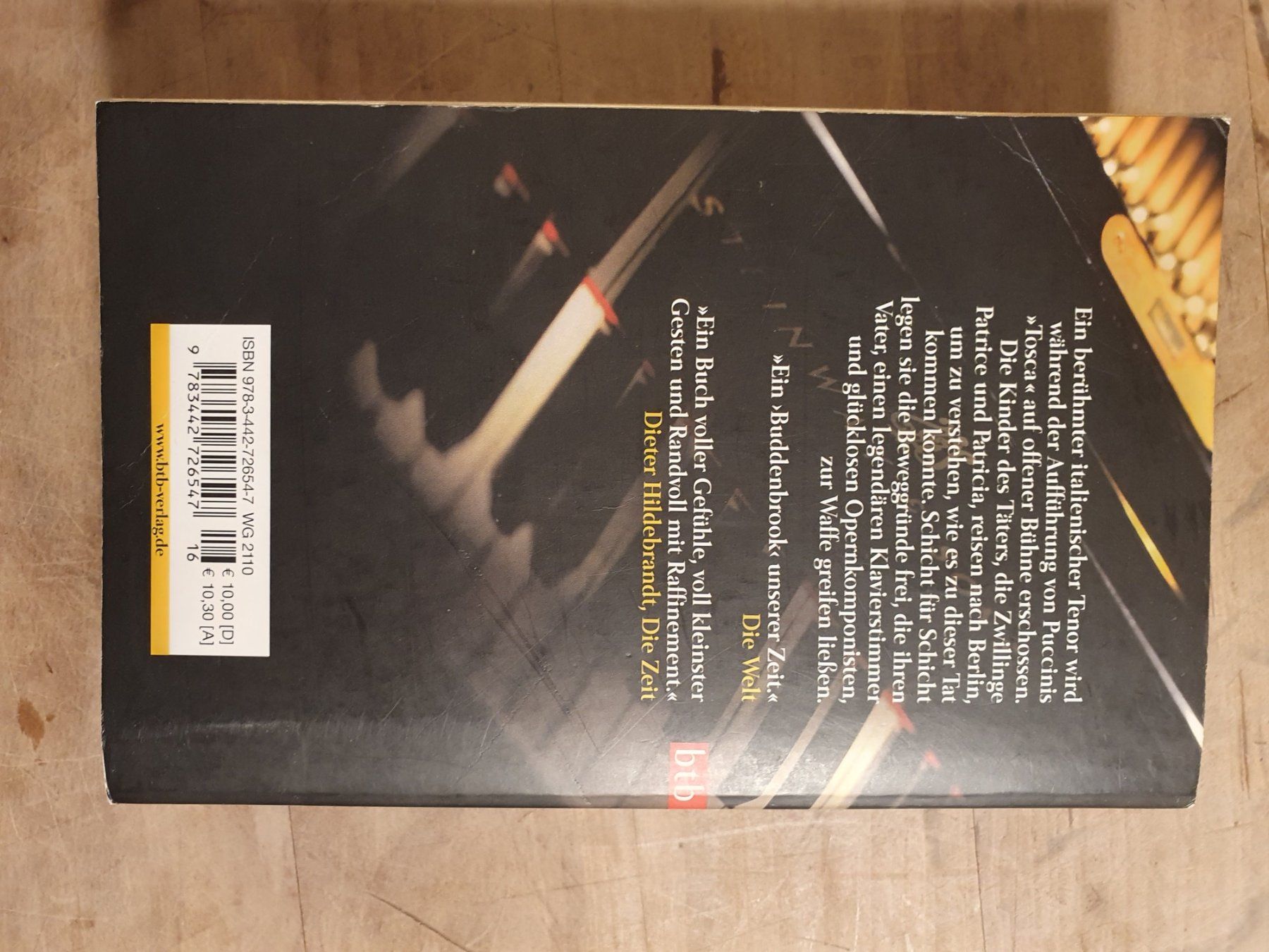 Libri: Der Klavierstimmer Pascal Mercier BTB – Usato da Zürich venduto da loosebone 1