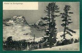 Winter im Hochgebirge, um 1900, ungelaufen