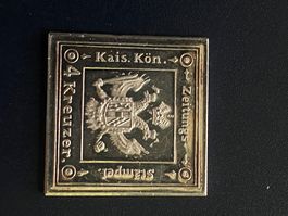 Zeitungsstempel Lombardo-Veneto 4 Kreuzer 1858-1859 Silber