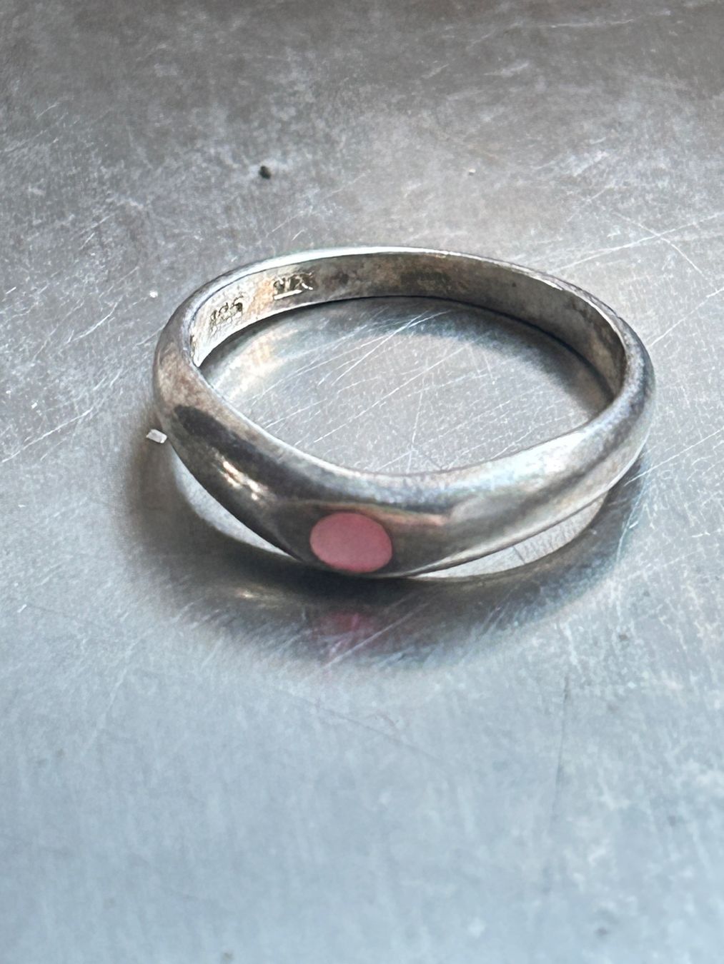 Anelli: Silberring mit zartrosa Stein  (55) – Usato da Dittingen venduto da Bellevista 6