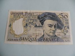 Frankreich 50 Francs Schein Banque de France 1992