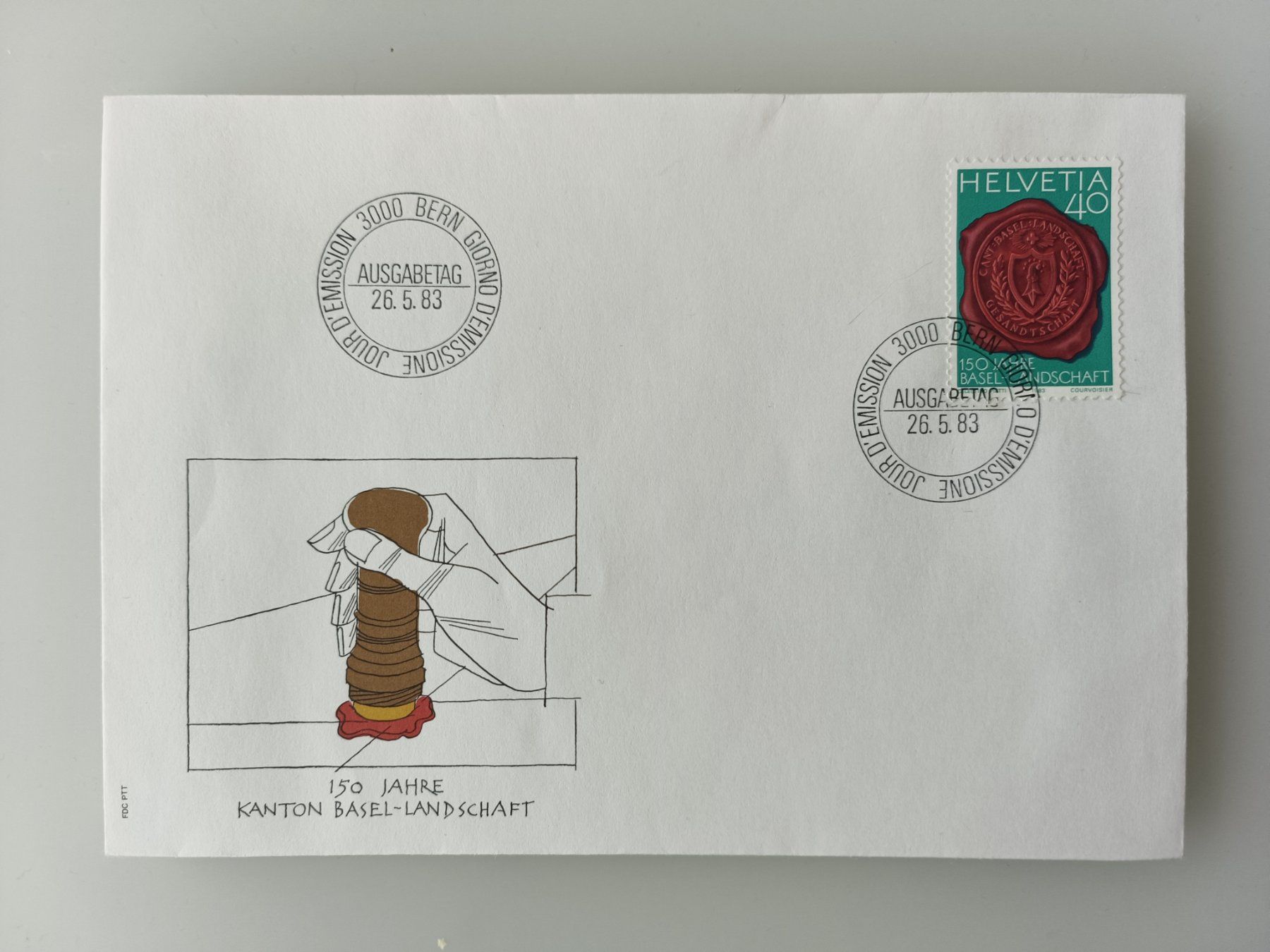 Alle Briefmarken: 1983 FDC 150 Jahre Basellandschaft – Gebraucht aus Dübendorf von goeggi79