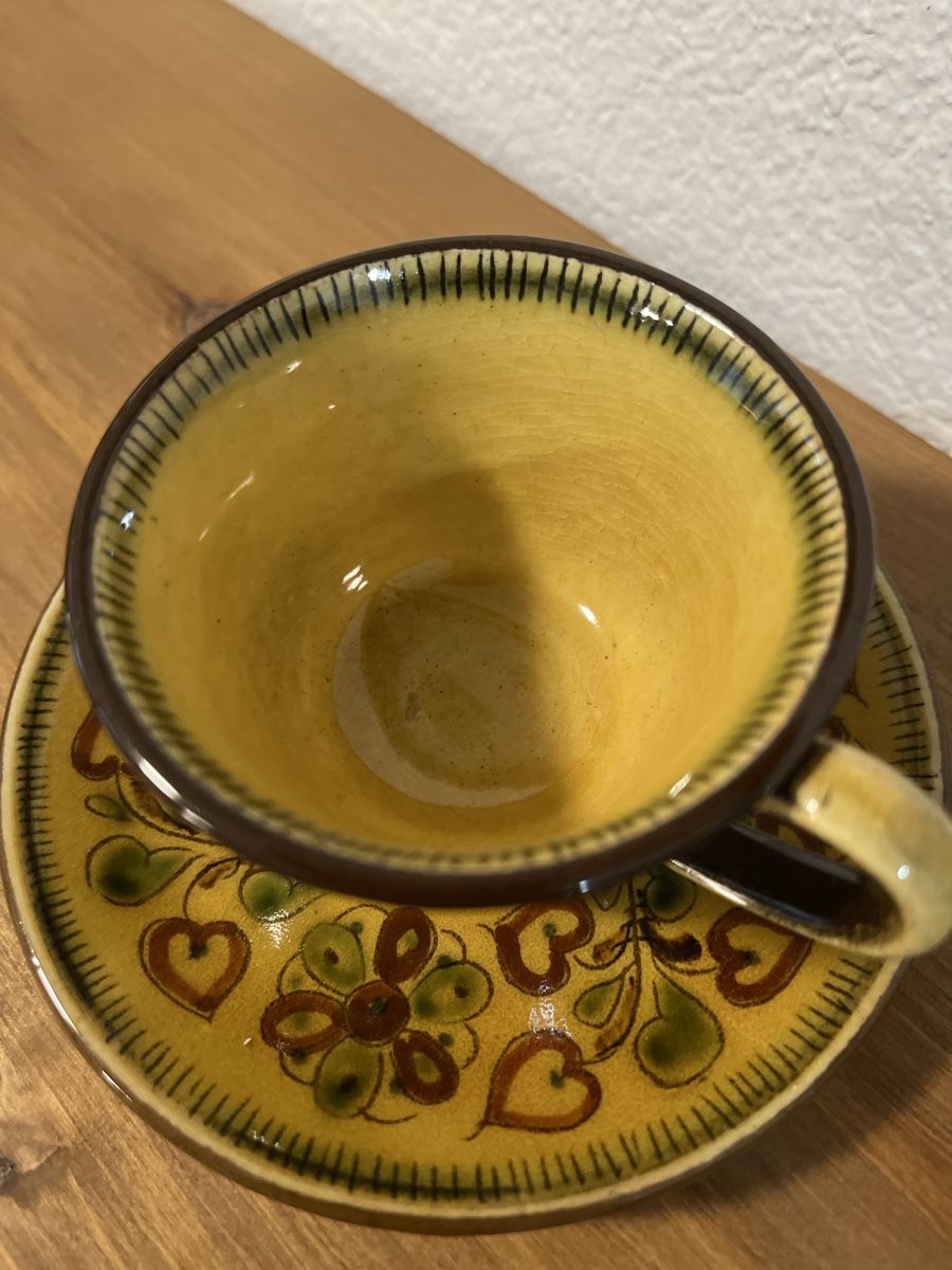 Tazze: Vintage Espresso Set, Burri Keramik, handbemalt – Usato da Meikirch venduto da Hilfe_Waisentiere 1