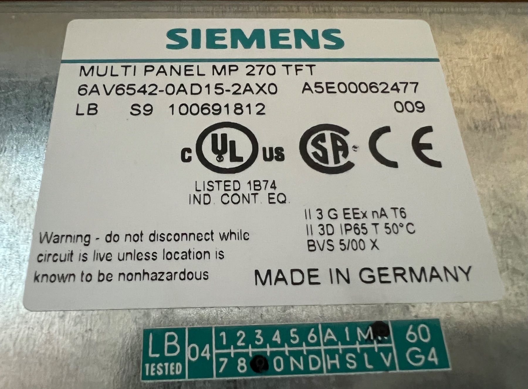 Siemens Sistema di controllo: Siemens Simatic Panel / MULTI PANEL MP 270 TFT – Nuovo (secondo la descrizione) da Romanshorn venduto da DonRicardoo 2