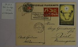 CH - Flugpost - Sonderflug SF 27.1i mit Nachportomarke