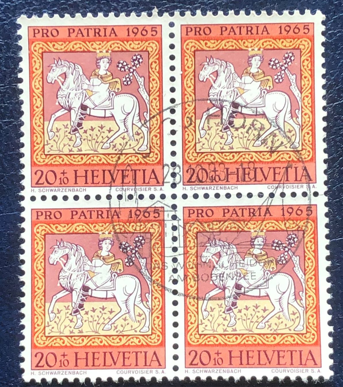 Alle Briefmarken: 4 er Block Nr.B 125 mit Stempel   – Gebraucht aus Aarau von Billa007