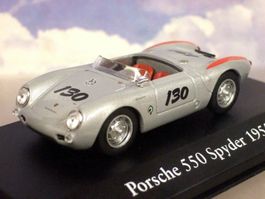 Porsche 550 Spyder #130 1955 "Jeams Dean" silber / Decor