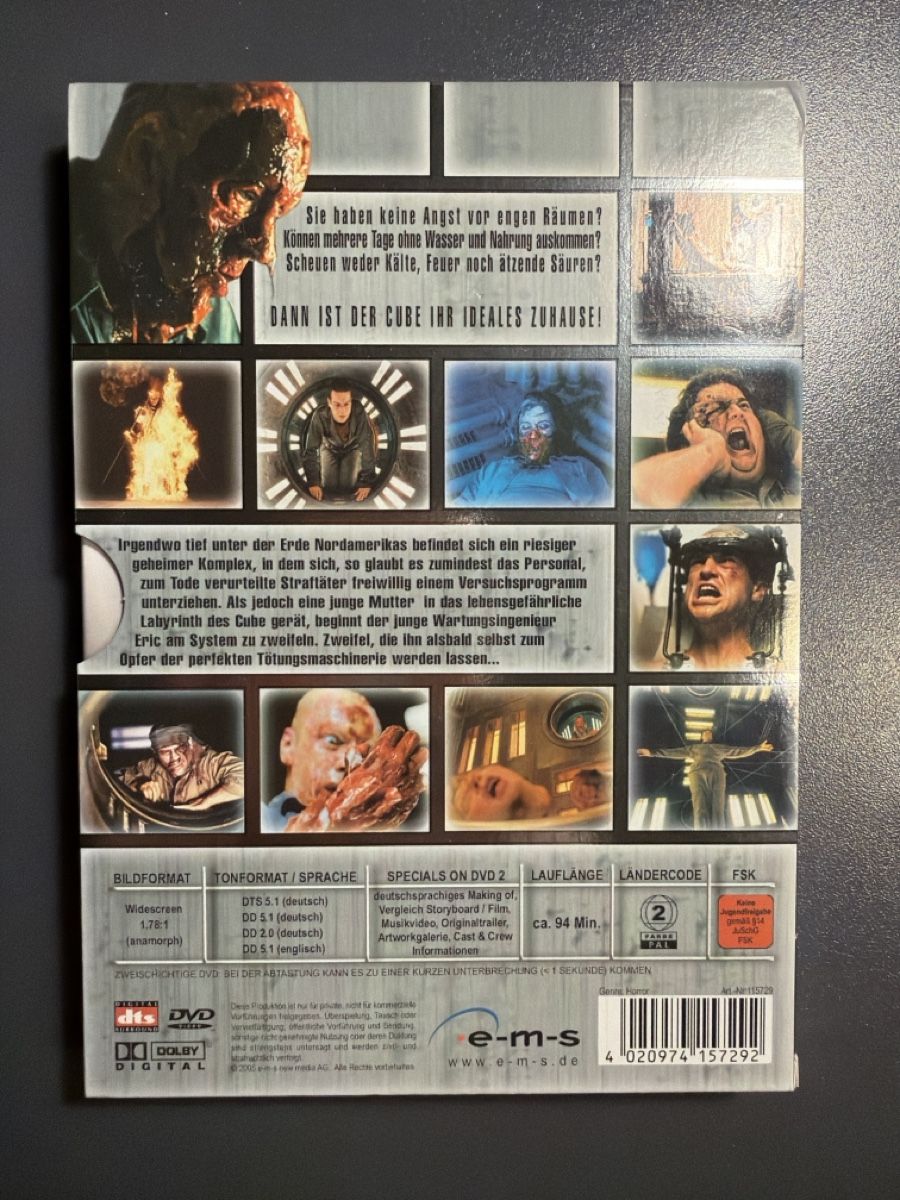 Tutti i DVDs: CUBE ZERO Special Edition 2 DVD Panik Terror Swiss German – Usato da Emmenbrücke venduto da dza_dn5r 1