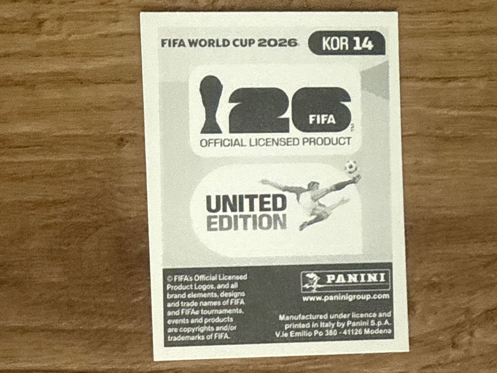 Panini FIFA World Cup 2026 Sticker Seungho Paik KOR 14 (Gebraucht) in ...