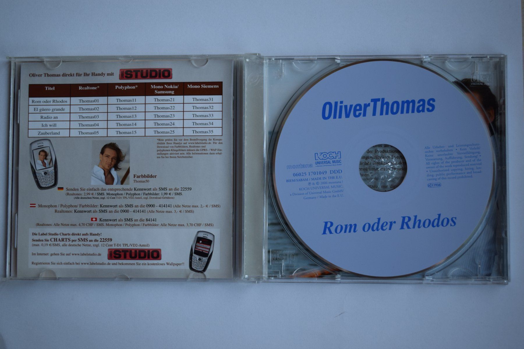 CD: Oliver Thomas: Rom oder Rhodos (438) – Usato da Reutigen venduto da DONDON55 3
